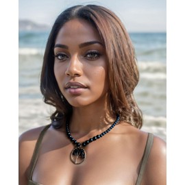 XHUUU Spiritual Lava Rock/Obsidian Beaded Necklace Protection Wire Wrapped Tree of Life Pendant Adjustable Necklaces for Women Reiki Energy Jewelry Gifts