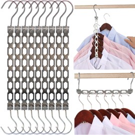 Perchas que ahorran espacio, organizador de metal para colgar en el clóset, perchas mágicas plegables para ropa pesada, organizadores de clóset y almacenamiento, esenciales para habitación