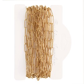 16.4 Feet Necklace Chains for Jewelry Making, Gold Plated Stainless Steel Chains Bulk for DIY Necklace Bracelet Pendant Supplies