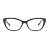 PASTL Womens Reading Glasses Magnified Readers Cateye Fashion Frame Black