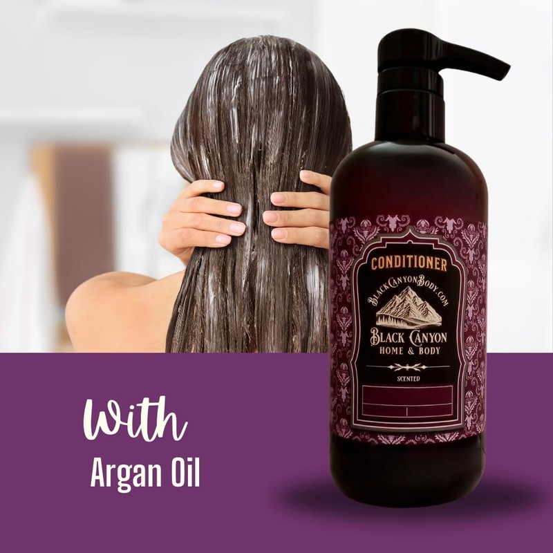 Black Canyon Caramel Woods Scented Argan Oil Hair Shampoo, Conditioner