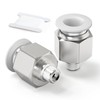 TAILONZ PNEUMATIC White Straight Male Thread 12mm OD x 1/8