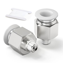 TAILONZ PNEUMATIC White Straight Male Thread 12mm OD x 1/8 BSP Push-in Fittings PC12-01 (Pack of 5)