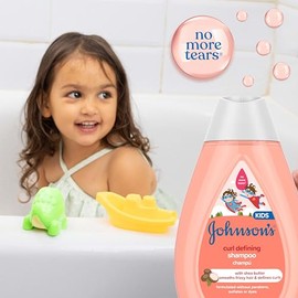 Johnson's Baby - Champú para niños sin lágrimas que define los rizos con manteca de karité, 13.6 onzas líquidas | Define Rizos Con Manteca De Karité