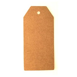 LWR CRAFTS 100 Hang Tags with Jute Twines 100ft (Kraft, 3 3/4" x 1 3/4")