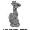 'Italian Greyhound' Rubber Stamp - Unmounted Design for Crafting &