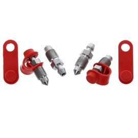 M10 X 1 34mm Stainless Steel Brake Bleed Screws Nipples (4) + Covers