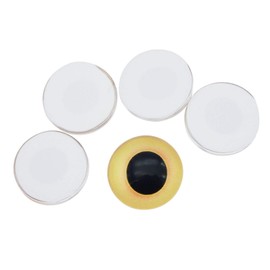 Julie Wang 30 Pairs 12 mm Owl Bird Glass Eyes Realistic Pair for Art Dolls Sculptures Props Masks Fursuits Jewellery Making Preparators Flatback