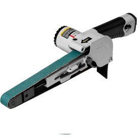 3/4" x 20.5" Air Belt Sander, Mini Belt Sander for Woodworking/Metal Working, 2 Belts (80/100#), Industrial Pneumatic Tool