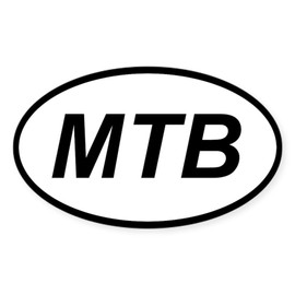 CafePress Mountain Bike Mtb Biking Car Sticker Oval Car Bumper Sticker