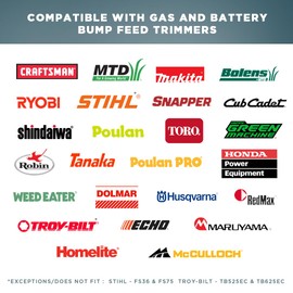 Aero-Flex® Premium Replacement Flexible Line Blades for Trimmers - Durable String Replacement - .240 Line Blades (32 Combo Pack)