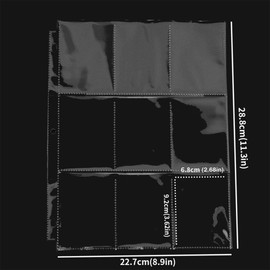 Trading Card Sleeve Pages 9 Pocket Pages Protectors 3 Holes for Trading Cards/Sport Cards/Game Cards Fit 3 Ring Binder 30 Sheets OS0230