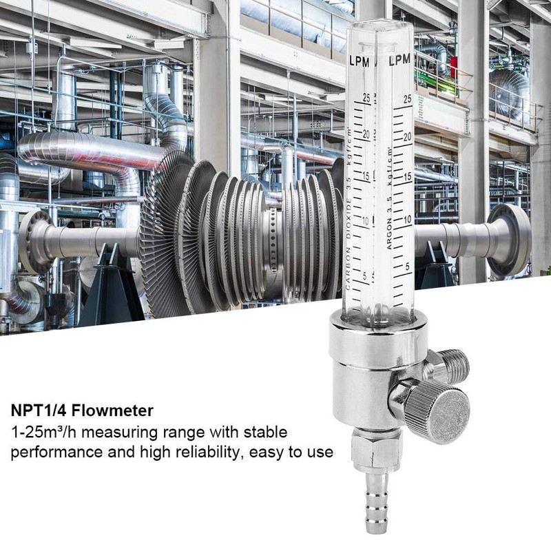 Gas Flow Meter, WL-12 Tube Type Copper Chrome Plated Air