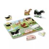 Melissa & Doug Kid Puzzle Wooden 8-Piece Farm Animals Shape
