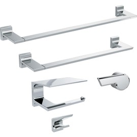 Delta Faucet 79936 Pivotal Wall Mounted Double Towel Hook in Polished Chrome, Bath Accessories