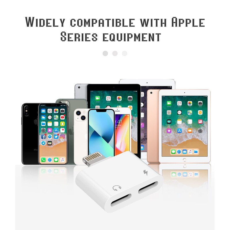 Zoyuzan Dual Lightning Headphone Adapter, 4 in 1, Perfect Sound