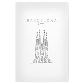 artboxONE Poster 30 x 20 cm Travel Barcelona Sagrada Familia - Picture Sagrada Catalonia Familia