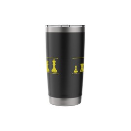 Chessboard with Elegant Pieces Stainless Steel Insulated Tumbler