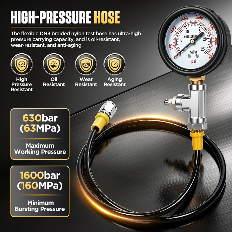 Brake Pressure Tester, Universal ABS/Non-ABS Brake System Pressure Test Kit