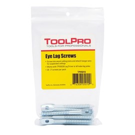 ToolPro Eye Lag Screws, Pack of 20