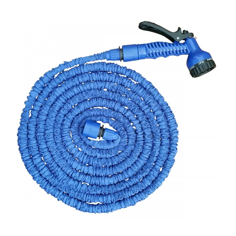 Riegolux 795229 Expandable Hose with Gun, Blue, 5-15 m