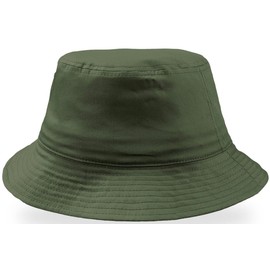 noTrash2003 Trendy Bucket Hat Cotton Twill Fishing Hat Summer Hat Sun Hat for Men and Women with Sweatband, olive