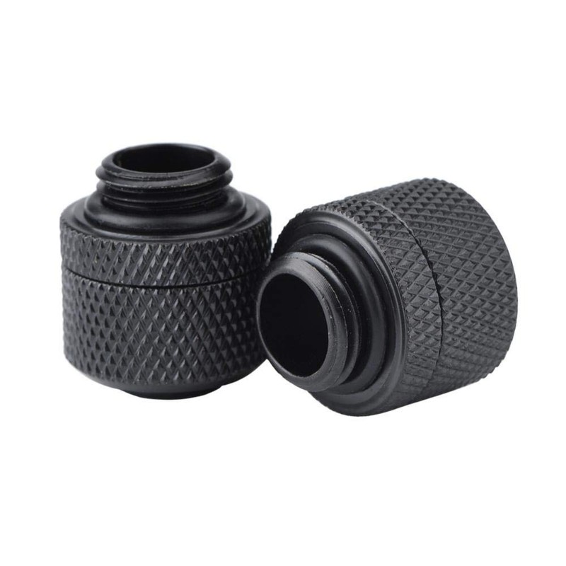 ASHATA Water Cooling Compression Fitting 2PCS G1/4 Thread Flexible Tube