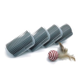 3.0 Softer Cat Self Groomer with Catnip,Face & back & head scratcher for indoor cats，Wall Corner Massage Comb Corner Scratcher Cat Grooming Brush Comb Grooming Wall Brush,Perfect Self Massage Tool for