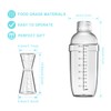 4 pcs Clear Cocktail Shaker Set 2 pcs Plastic bar