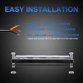 Biqing 2PCS Ultra-Thin Emergency Warning Lights Hi/Lo/Flashing 3Modes,Square 16LED Side Warning Light 12V 24V Side Signal Light Flashing Strobe Light Indicators for Truck Trailer Caravan Van(Blue)
