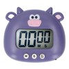 Luqeeg Cute Animal Digital Multi-Function Kitchen Timer, Purple