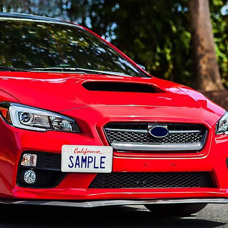 DNA Motoring Front Bumper License Plate Relocation Kit, Red, LPR-RD