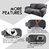 ULTICOR Extra Wide 75-100" 2 Seater Reclining Sofa Slipcover, Velvet