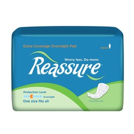 Reassure Extra Coverage Overnight Pad - 30 per Bag