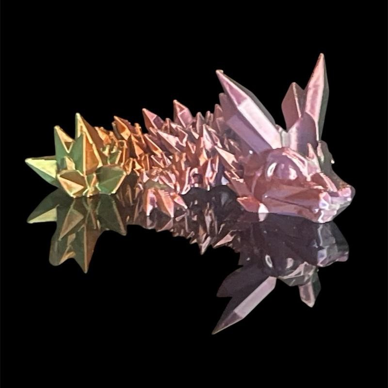 Tumbler Straw Buddy Dragon Guardian Straw Figurine 3D Printed:_Clover Dragon