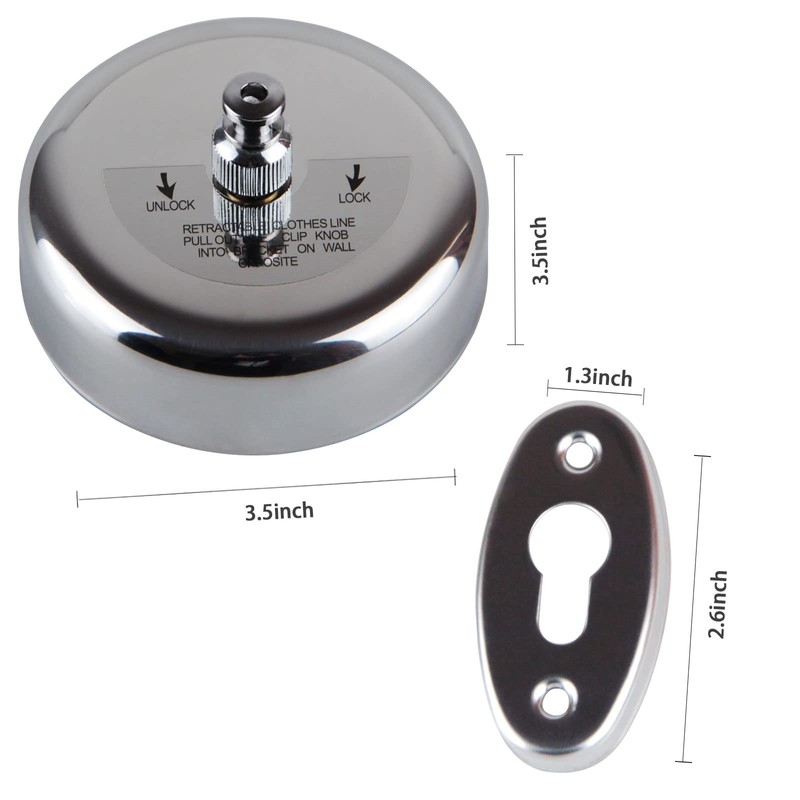 JHHSYU 2 Pcs Retractable Clothesline 304 Stainless Steel Durable with