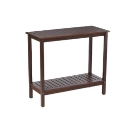 TREATLIFE HOME Wooden Workstation for Garden Balcony Garage, Acacia Console Potting Table, Versatile Use with Sturdy Design, Rich Brown Finish