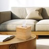 Tissue Box Cover, Square Tissue Box Holder, Bamboo Facial Paper
