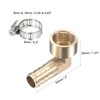sourcing map Brass Hose Barb Fitting Elbow 14mm x G1/2