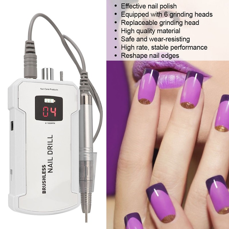 25000RPM Portable Nail Drill Machine Electric Nail Grinding Buffing Polisher