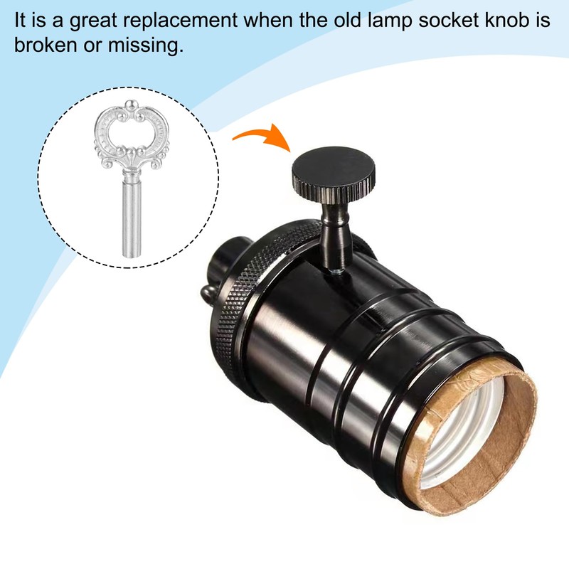 MECCANIXITY 4Pcs Lamp Turn Knob On/Off Lamp Switch Replacement Brass