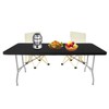 Black Rectangle Tablecloth - 6 Ft Elastic Picnic Table Cloth