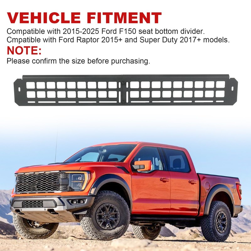 BUSIDN Seat Bottom Divider Panel Fit For 2015-2025 Ford F150/2015-2025