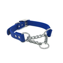 Regal Dog Products Martingale Collar for Dogs - Waterproof Biothane Collar for Small, Medium, Large Dogs - Limited Cinch Heavy Duty Chain for No Pull Dog Walking and Pet Training (Small, Blue)