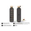 Focuz® Motivational Bottle 1 L [Black] with Motivational Time Marking,