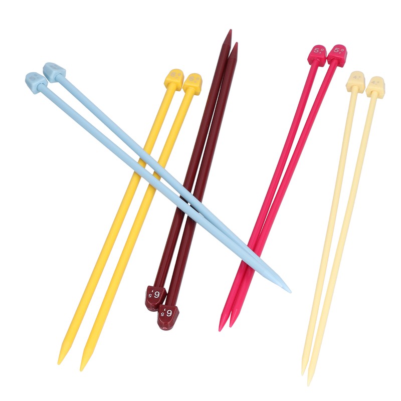 20Pcs Knitting Needles Multicolour Portable 26cm Sweater Needle Plastic Weaving