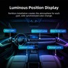 Wireless APP Control Car-Ambient-Lighting-Kit,256 RGB Colors DIY Modes Acrylic Interior