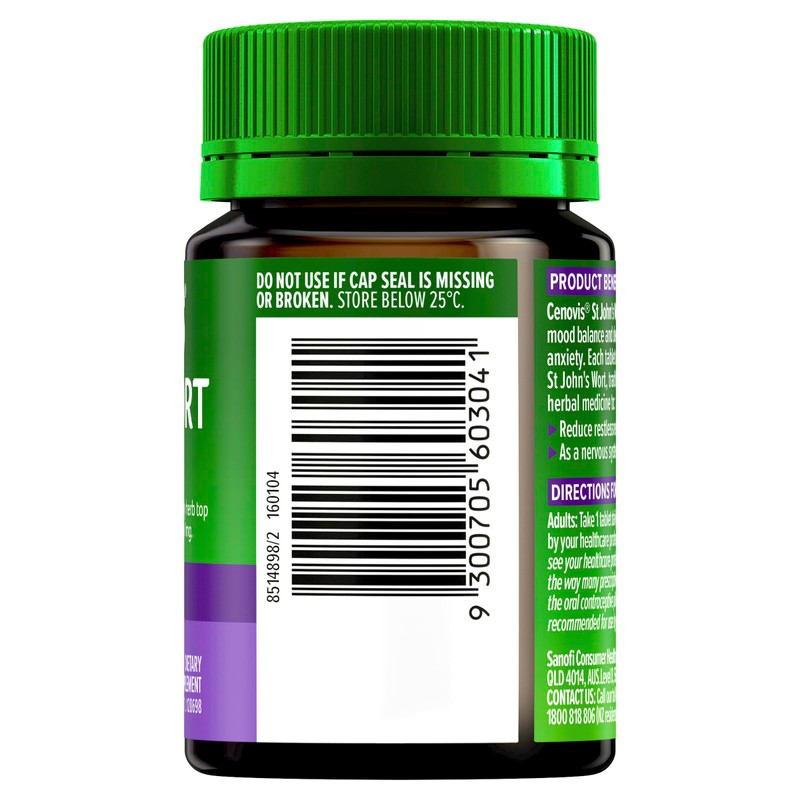 Cenovis St John's Wort, Supports Healthy Mood Balance, Mostly Green,