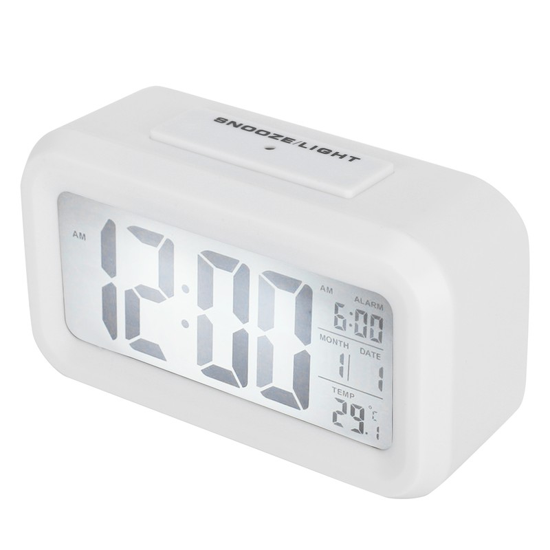 LCD Electronic Clock Large Screen Mute Smart Time Temperature Display