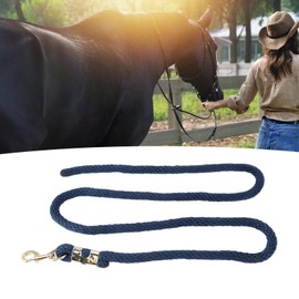 Pssopp Horse Lunge Line, 2m Horse Training Rope Fine Workmanship Sturdy Heavy Duty Simple for Walking Handling Controlling (Navy Blue)